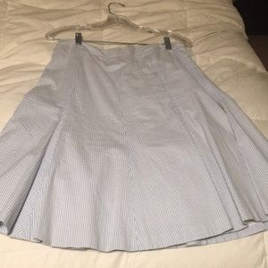Brooks Brothers Flare Seer Sucker Skirt